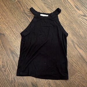 High necked caution to the wind black top